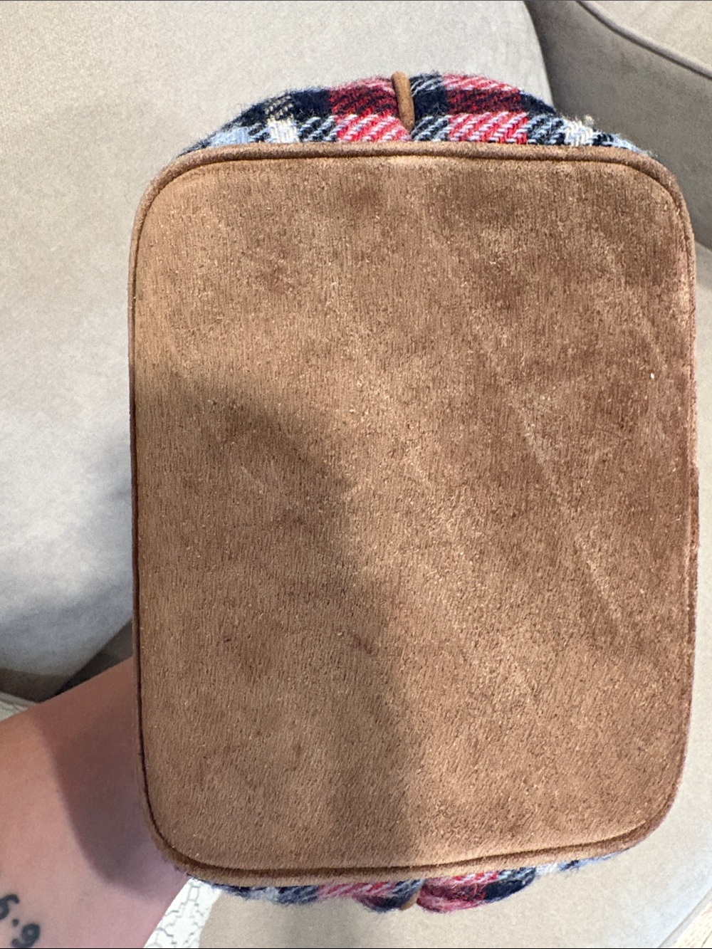 Coach plaid bucket bag with wristlet - Picture 8 of 8